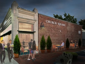 Exterior Rendering of Cafe Asaro