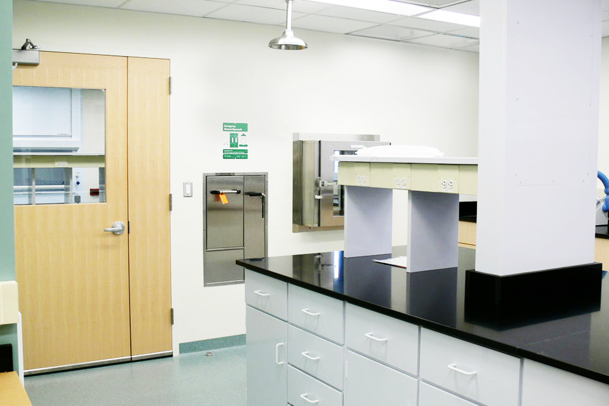 Interior, Morrill Trace Metals Research Laboratory at UMass Amherst, work stations, equipment, storage